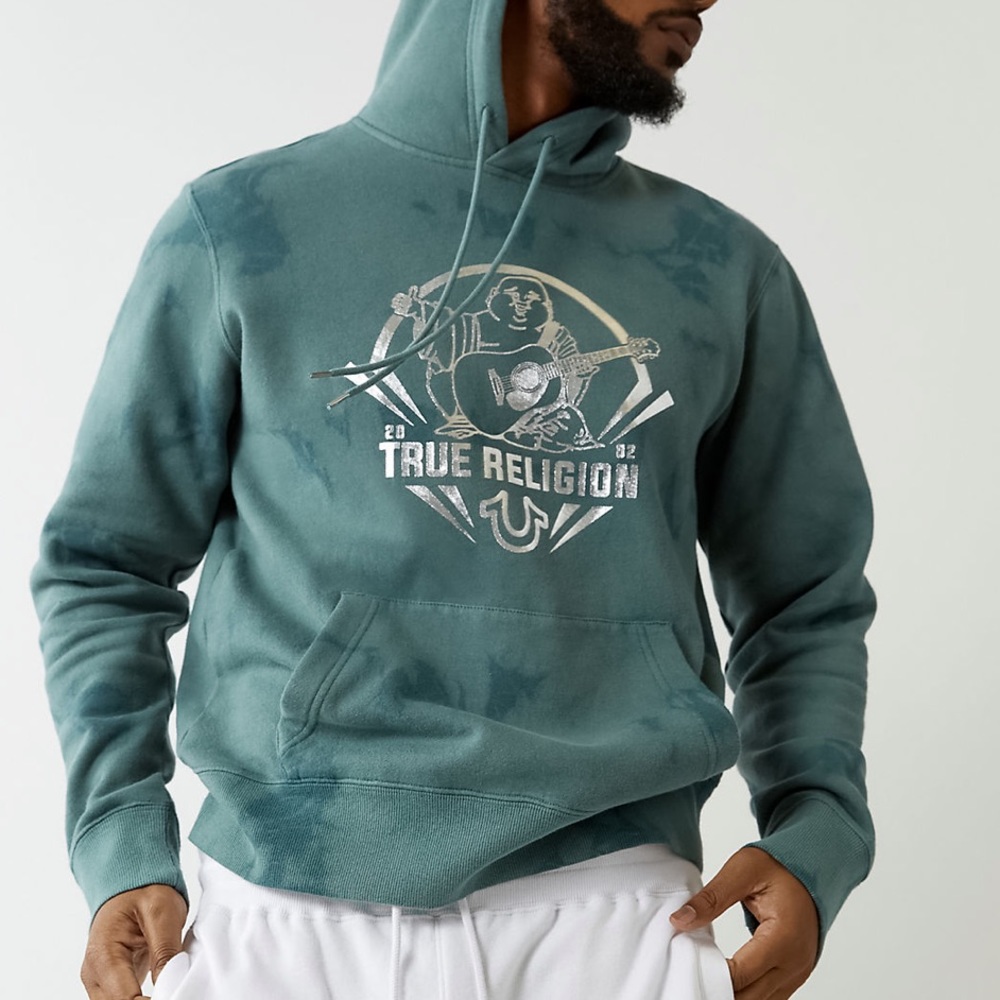 TRUE RELIGION TIE DYE BUDDHA LOGO HOODIE